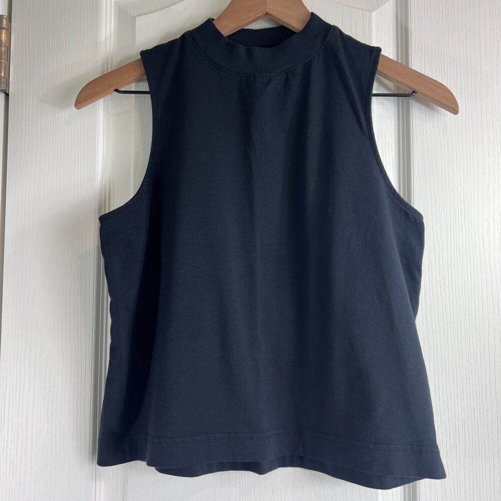 All In Motion Women's Black Activewear Tank Top High Neck Supima Cotton Size XS